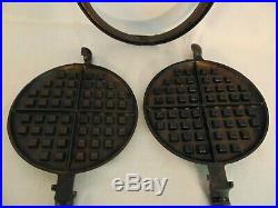 Griswold Erie P. A. Cast Iron Vintage Waffle Maker American #8 Low Base Cookware