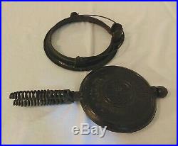 Griswold Erie P. A. Cast Iron Vintage Waffle Maker American #8 Low Base Cookware