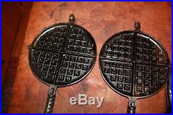 Griswold Erie P. A. Cast Iron Vintage Waffle Maker American #9 Low Base Cookware