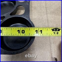 Griswold Erie PA 951 No 12 Cast Iron 11 Cup Gem Baking Pan Slant Logo Rare