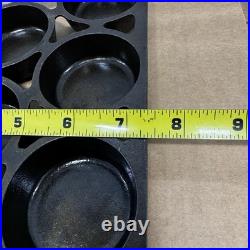 Griswold Erie PA 951 No 12 Cast Iron 11 Cup Gem Baking Pan Slant Logo Rare