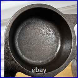 Griswold Erie PA 951 No 12 Cast Iron 11 Cup Gem Baking Pan Slant Logo Rare