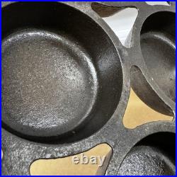 Griswold Erie PA 951 No 12 Cast Iron 11 Cup Gem Baking Pan Slant Logo Rare