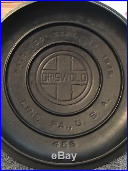 Griswold Erie, Pa. Cast Iron Vintage #6 Self Basting Skillet Cover Pan Lid #466