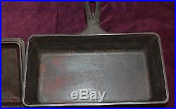 Griswold Erie RARE Vintage Antique Loaf Pan Baking pan PN 877 & PN 859 Top