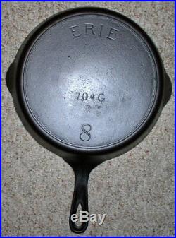 Griswold Erie Seldon #8 (6th Series) Cast Iron Skillet # 704g