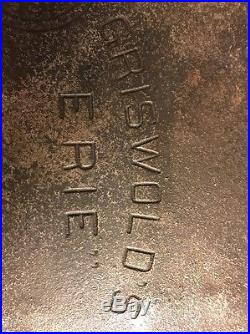 Griswold Griswold's #11 2434 Cast Iron Griddle Slant Rare