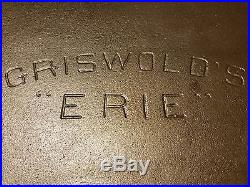 Griswold Griswold's Erie #11 2434 Cast Iron Griddle Slant rare