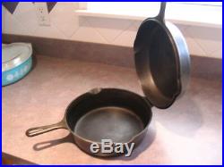 Griswold Hinged Double Skillet No 80 Cast IronTop No 8 Bottom Restored Flat