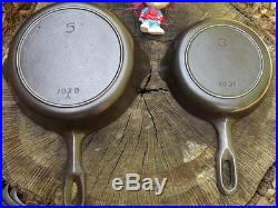 Griswold Iron Mountain 3 5 6 7 8 9 Cast Iron Skillets, NICE Matching Set