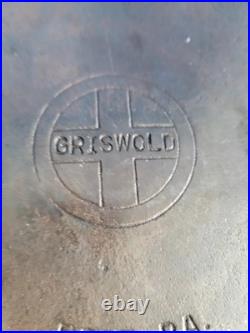 Griswold Iron Skillet #10 (716) With Lid Black Treated(3763HOCM) Erie PA. Antique