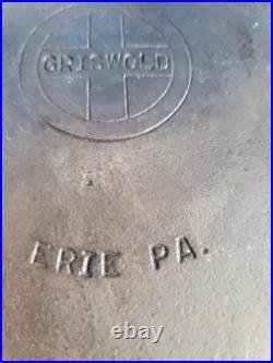 Griswold Iron Skillet #10 (716) With Lid Black Treated(3763HOCM) Erie PA. Antique