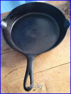 Griswold Iron Skillet #10 (716) With Lid Black Treated(3763HOCM) Erie PA. Antique