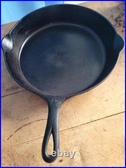 Griswold Iron Skillet #10 (716) With Lid Black Treated(3763HOCM) Erie PA. Antique
