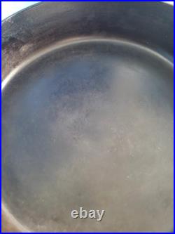 Griswold Iron Skillet #10 (716) With Lid Black Treated(3763HOCM) Erie PA. Antique