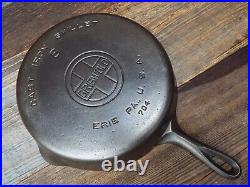 Griswold Large Logo #8, 10-1/2 Smooth Bottom Cast Iron Skillet, #704, Restored