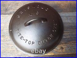 Griswold Large Logo #8, 10-1/2 Tite Top Dutch Oven Set, Restored