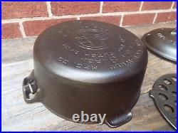 Griswold Large Logo #8, 10-1/2 Tite Top Dutch Oven Set, Restored