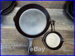 Griswold Large Logo #'s 3 through 10 Smooth Bottom Cast Iron Skillets, restored