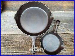 Griswold Large Logo #'s 3 through 10 Smooth Bottom Cast Iron Skillets, restored