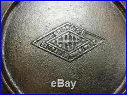 Griswold No 10 740 diamond logo flat cast iron pancake pan hard to find