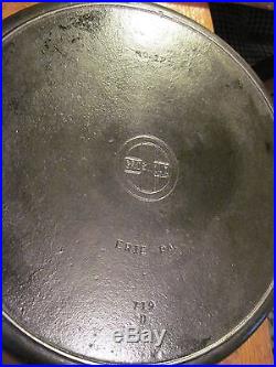 Griswold No. 12 Cast Iron Skillet Small Logo with Heat Ring 719D Good Condition