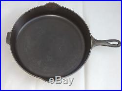 Griswold No. 12 Large Fry Pan with Ghost Mark Erie Logo Cast Iron Skillet 719