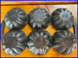 Griswold No. 13 p/n 640 Turks head cast iron muffin pan