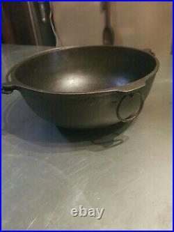 Griswold No. 2 LBL SMOOTH Bottom Cast Iron Scotch Bowl 837 HTF