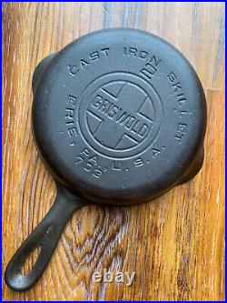 Griswold No. 2 Large Block Logo Cast Iron Skillet P/N 703