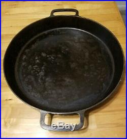 Griswold No 20 Cast Iron Skillet Iron Frying Pan Heat Ring LARGE BLOCK