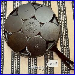 Griswold No. 34 Cast Iron Plett Skillet Swedish Pancakes 2980 A