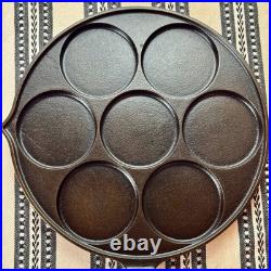Griswold No. 34 Cast Iron Plett Skillet Swedish Pancakes 2980 A
