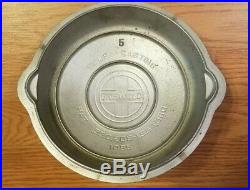 Griswold No. 5 High Dome Button Logo Skillet Cover, Lid. Du-Chro plated