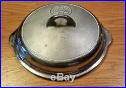 Griswold No. 5 High Dome Button Logo Skillet Cover, Lid. Du-Chro plated