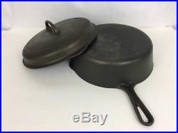 Griswold No 8 Cast Iron Skillet 777B Small Logo Chicken Fryer 1098C Dome Lid