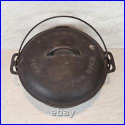 Griswold No 8 Cast Iron Tite-Top Dutch Oven Base With Lid
