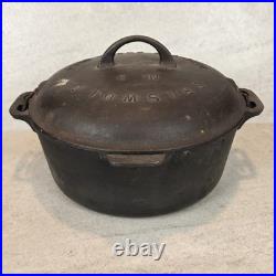 Griswold No 8 Cast Iron Tite-Top Dutch Oven Base With Lid