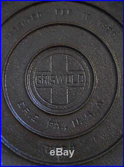 Griswold No. 9 Cast Iron Dutch Oven Tite-Top Baster Lg Logo 2552 Lid Seasoned