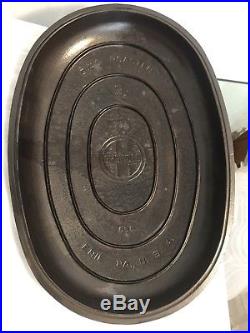 Griswold No. 9 Cast Iron Oval Roaster 649 Lid 650 Block Logo w Trivet