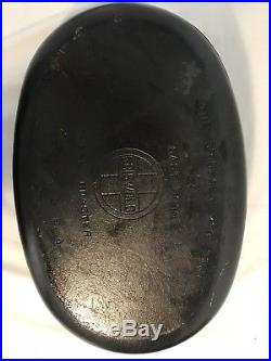 Griswold No. 9 Cast Iron Oval Roaster 649 Lid 650 Block Logo w Trivet