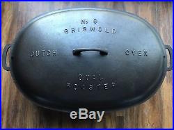 Griswold No. 9 Fully Marked Cast Iron Oval Roaster Restored