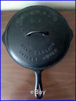 Griswold No 9 Skillet 710with Self Basting Lid 469 Erie, Pa USA Large Logo A+