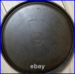 Griswold No 9 Small Block Logo Griddle Cast Iron Skillet Fully Restored Flat