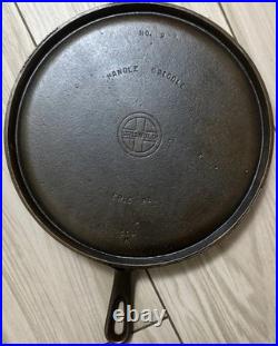 Griswold No 9 Small Block Logo Griddle Cast Iron Skillet Fully Restored Flat