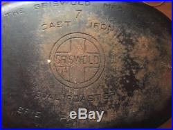 Griswold Number 7 Block Logo Oval Cast Iron Dutch Oven