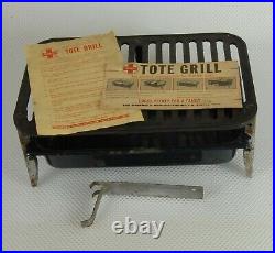 Griswold Portable Charcoal Tote Grill Cast Iron Adjustable Vtg. Sidney Ohio USA