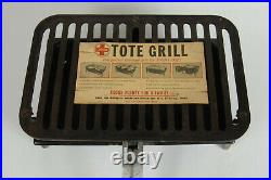 Griswold Portable Charcoal Tote Grill Cast Iron Adjustable Vtg. Sidney Ohio USA