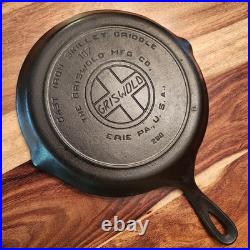 Griswold Skillet Griddle 107, Slant LBL, EPU, 200, Heat Ring, c1909-1929