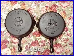 Griswold Skillet Set Large Block Logo #2 #10 (Restored)